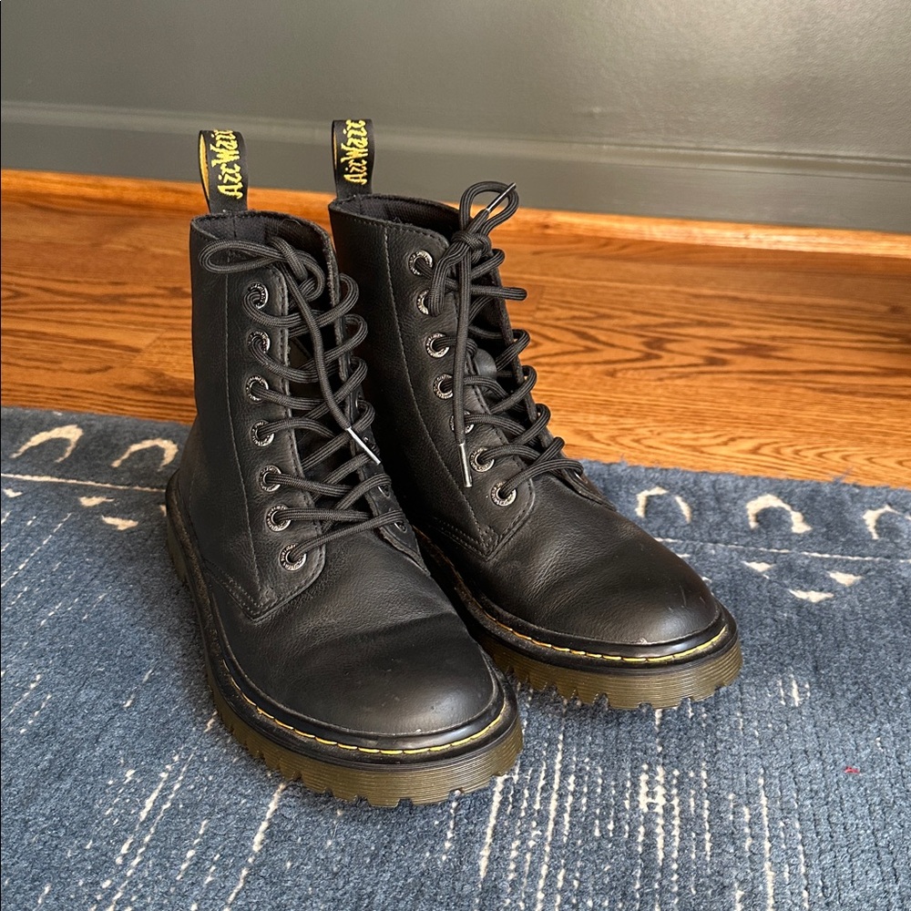 Dr. Martens Black Lace-Up Combat Boots Worn Once